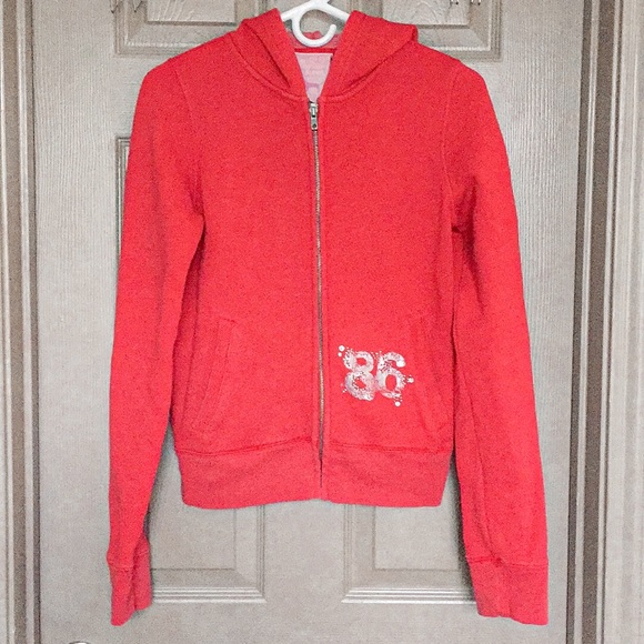 PINK Victoria's Secret Tops - Victoria Secret PINK True Love Zip-up Hoodie, S